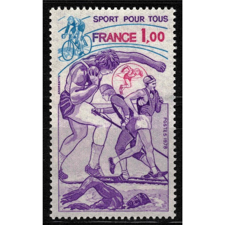 FRANCIA 1978 Sport per tutti MNH**