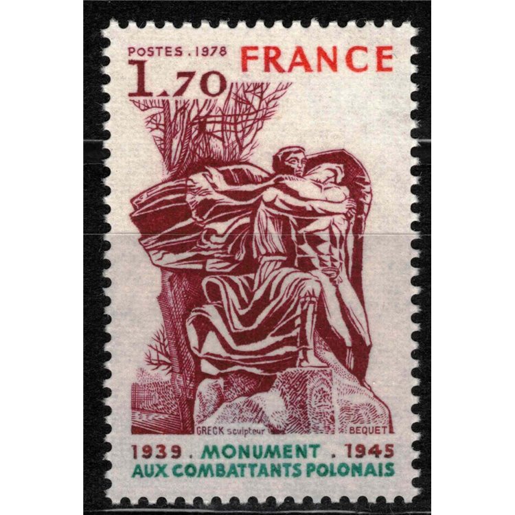 FRANCE 1978 Monument to Polish Fighters MNH**