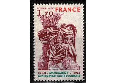 FRANCE 1978 Monument to Polish Fighters MNH**