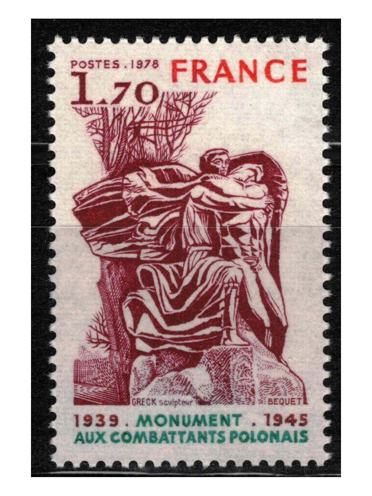 FRANCIA 1978 Monumento ai combattenti polacchi MNH**