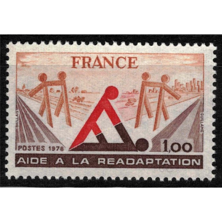 FRANCE 1978 Aid to the Handicapped MNH**