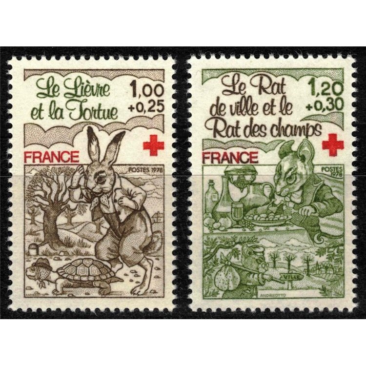 FRANCIA 1978 Pro Croce Rossa 2v MNH**