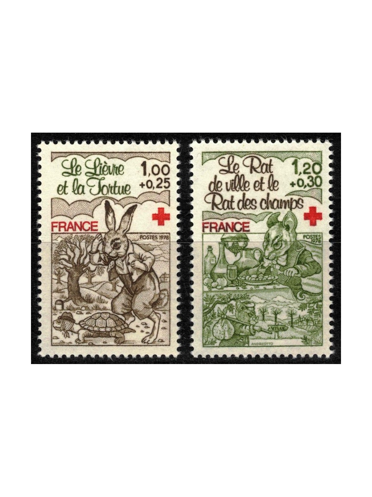 FRANCIA 1978 Pro Croce Rossa 2v MNH**