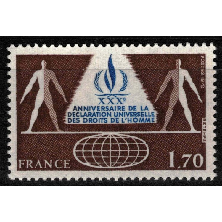 FRANCIA 1978 Diritti dell'uomo MNH**