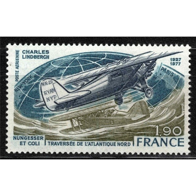 FRANCIA 1977 Traversata aerea dell'Atlantico del Nord MNH**