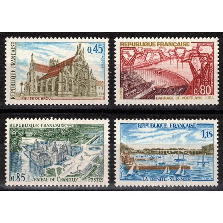 FRANCE 1969 Tourist series 4v MNH**