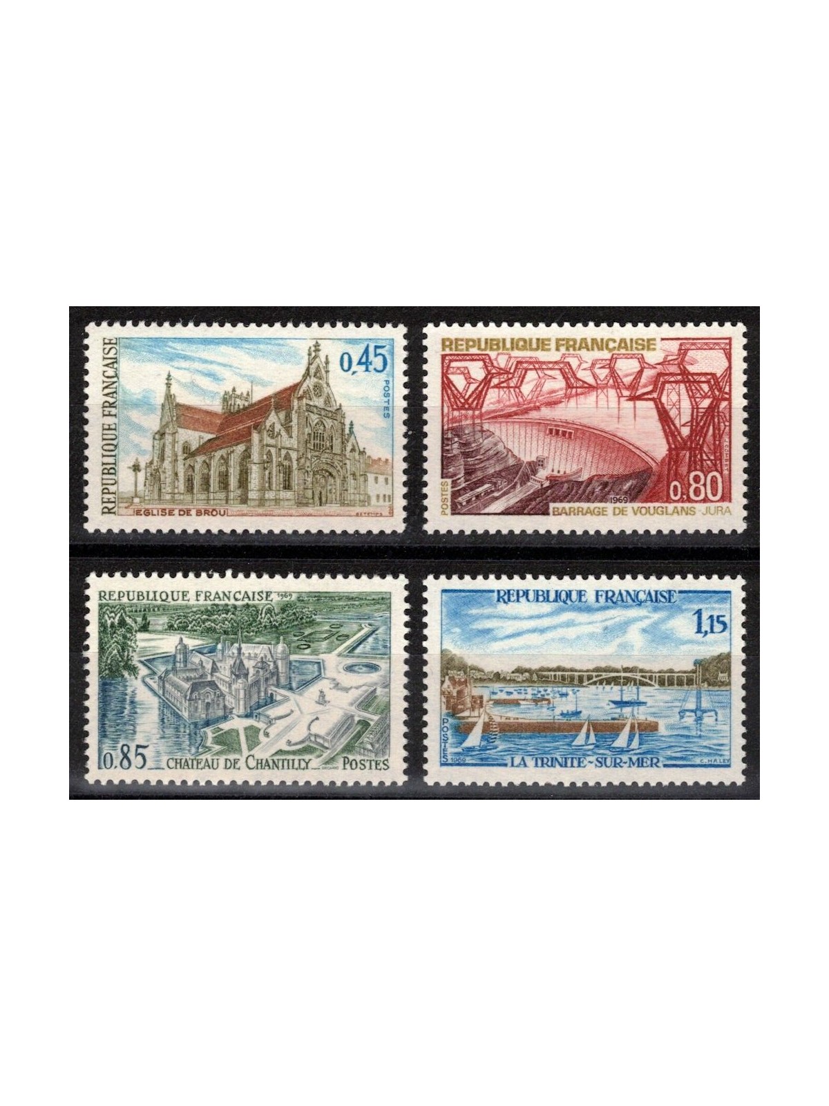 FRANCIA 1969 Serie turistica 4v MNH**