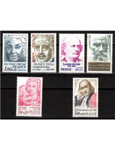 FRANCIA 1978 Pro Croce Rossa (personaggi celebri) 6v MNH**