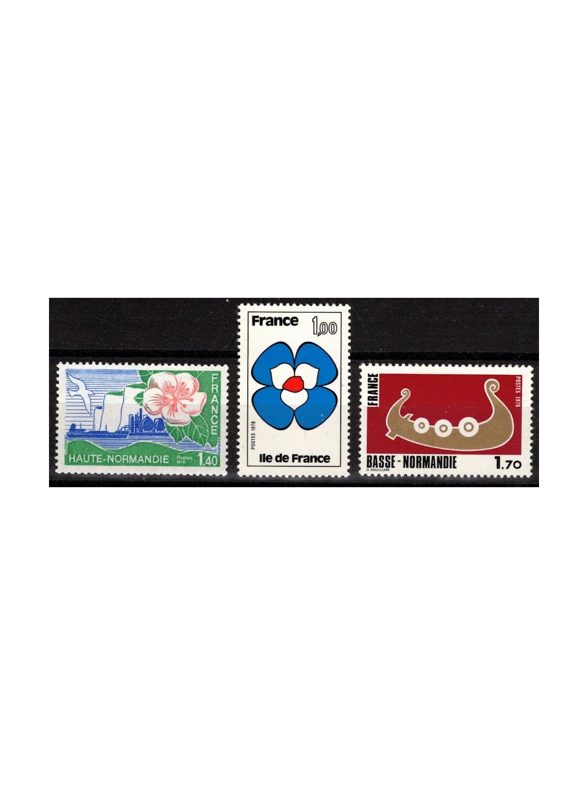 FRANCE 1978 French Regions 3v MNH**