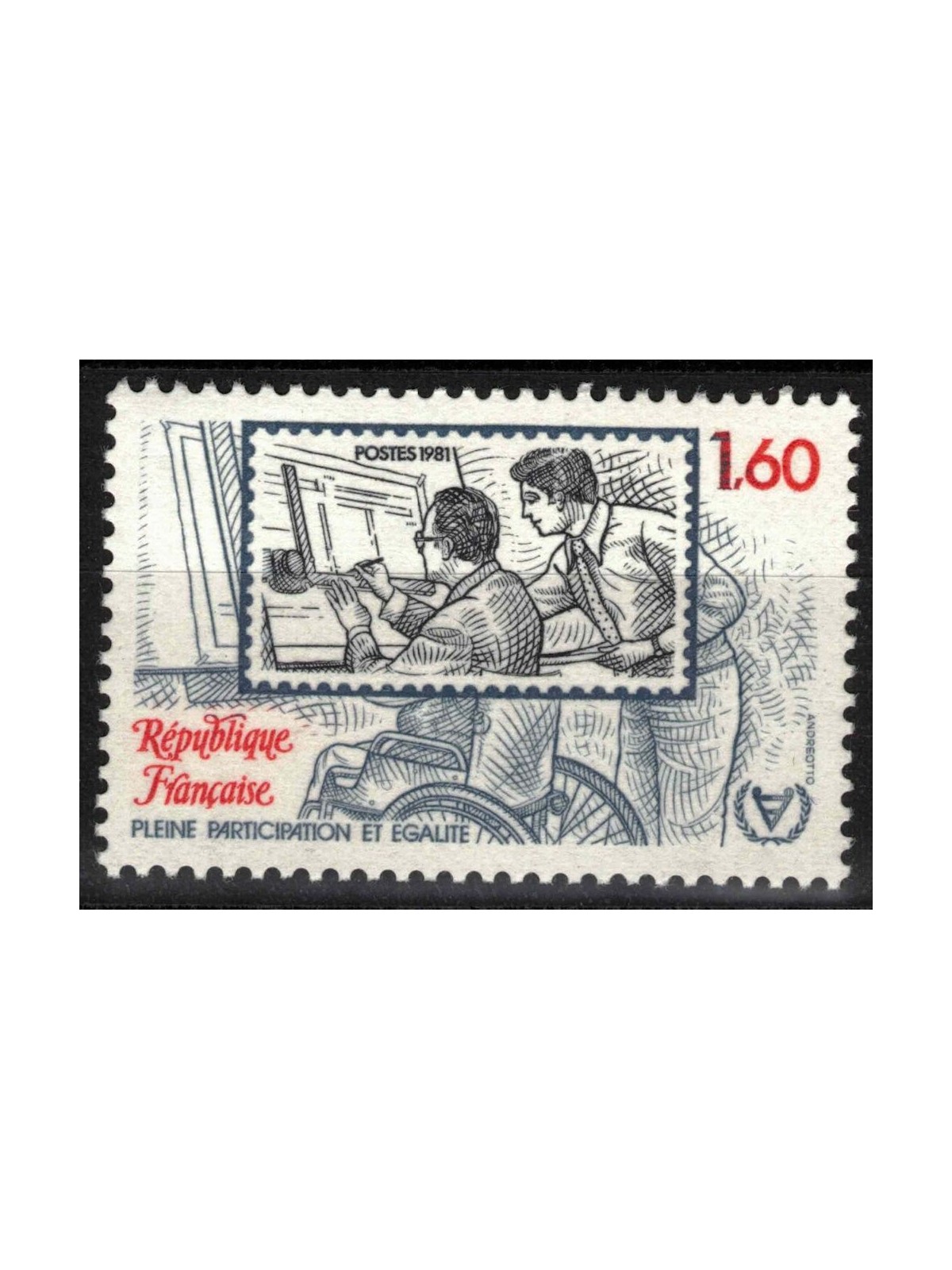 FRANCE 1981 Year of the Handicapped MNH**