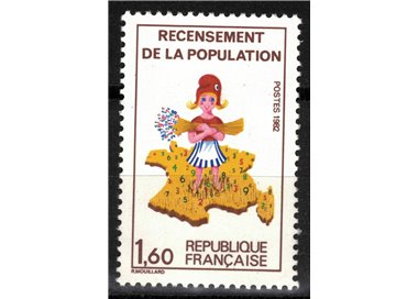 FRANCIA 1982 Censimento della popolazione MNH**