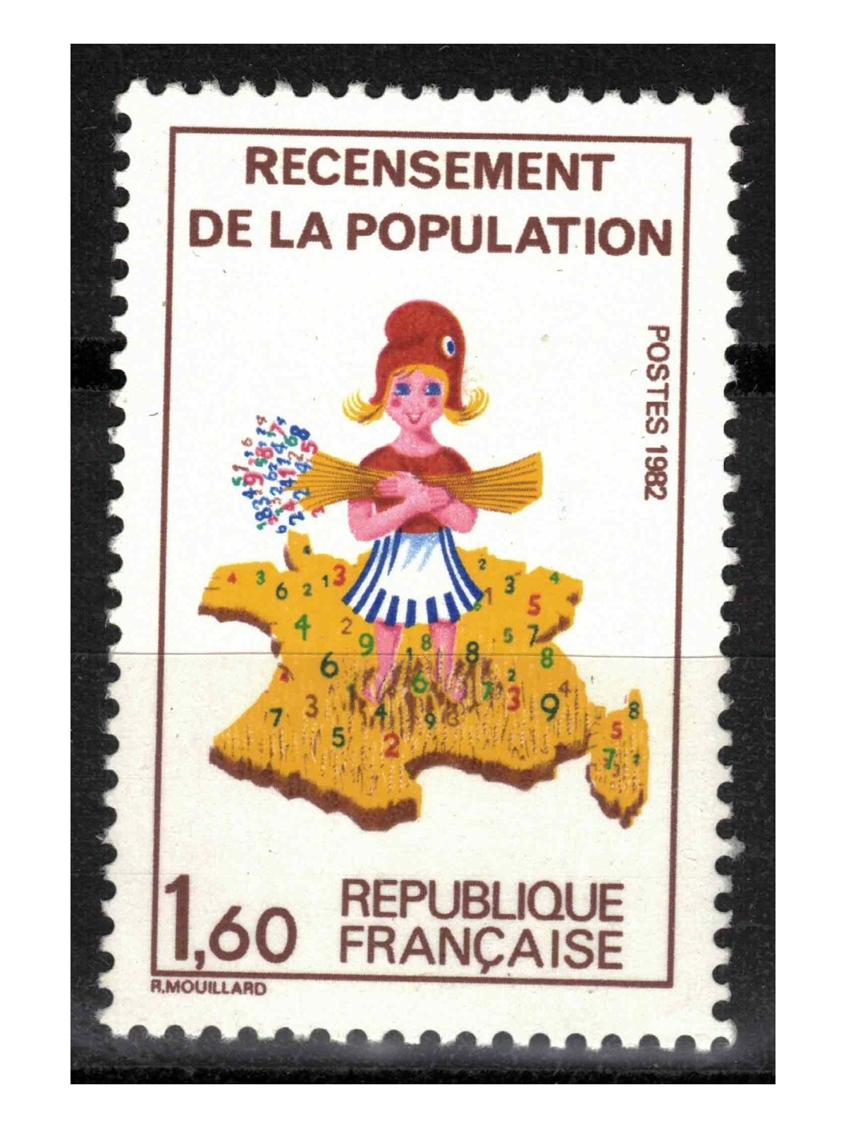 FRANCE 1982 Population Census MNH**