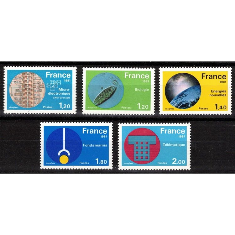 FRANCE 1981 Great French Achievements 5v MNH**