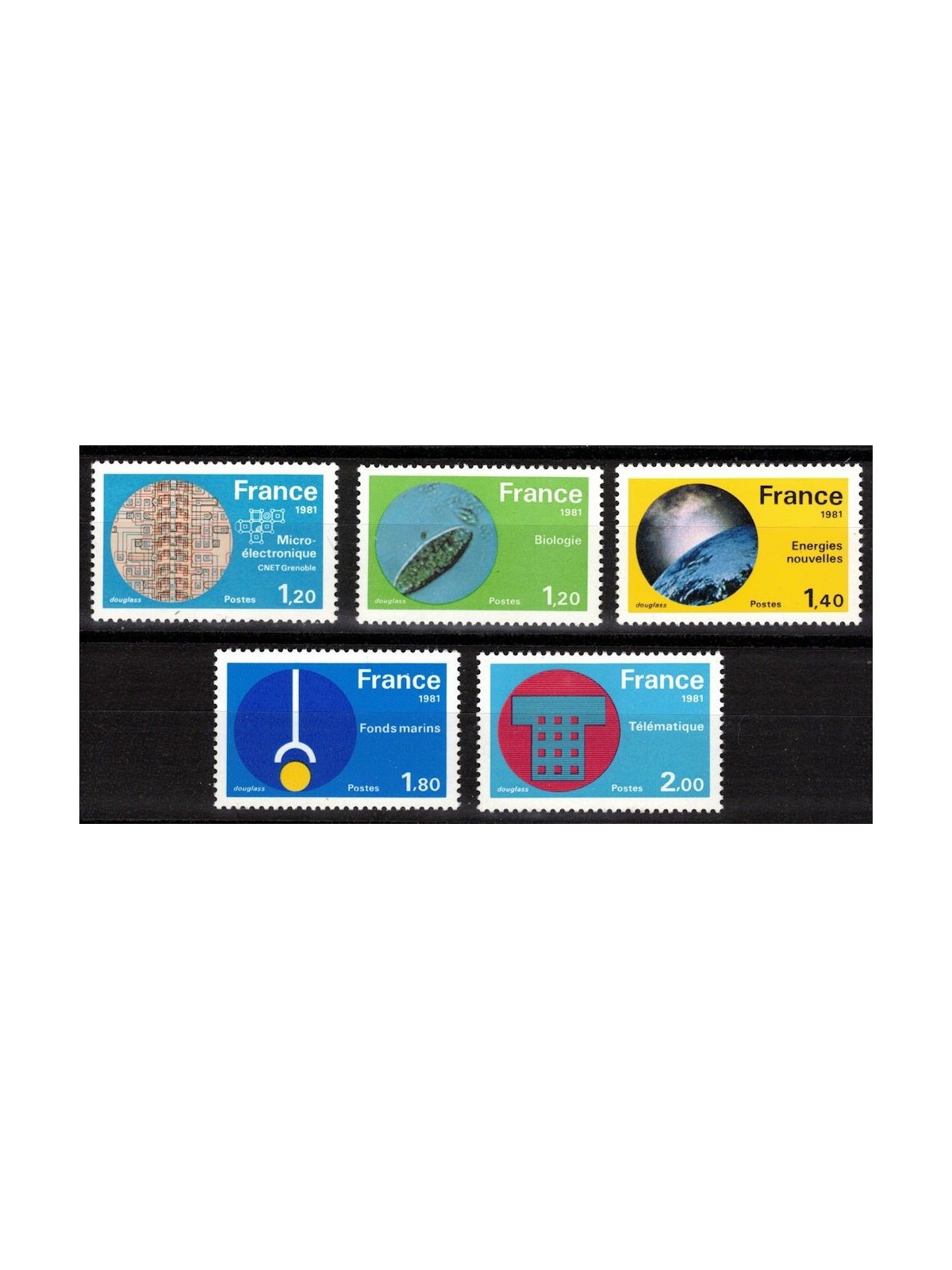 FRANCE 1981 Great French Achievements 5v MNH**