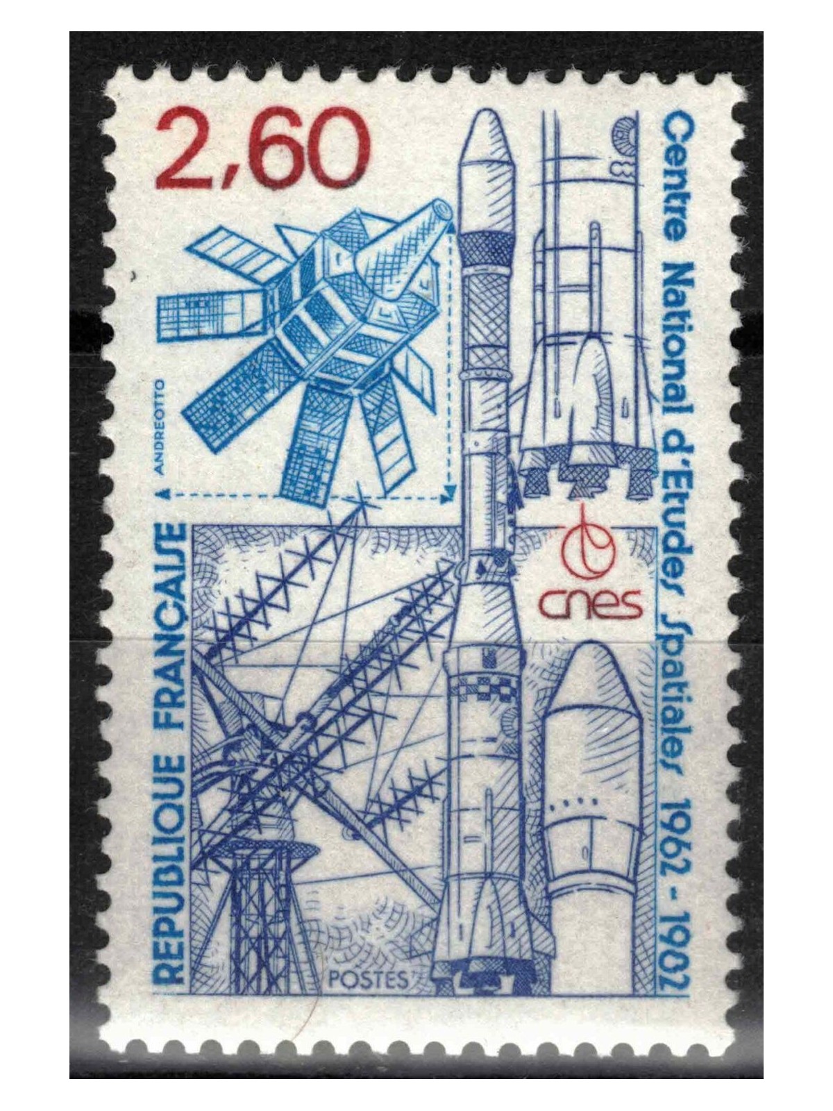 FRANCIA 1982 Centro Nazionale Ricerche Spaziali MNH**
