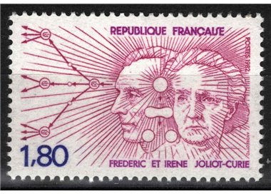 FRANCE 1982 Homage to Fréderic and Irene Joliot_Curie MNH**