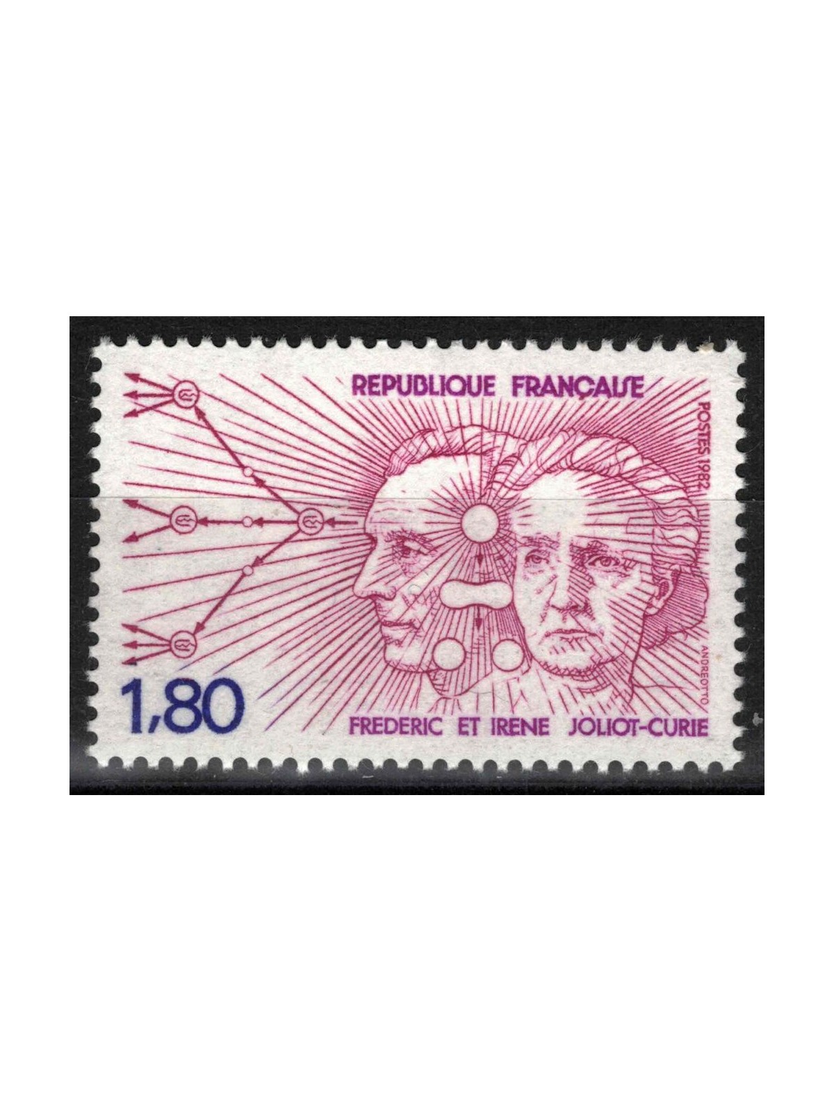 FRANCE 1982 Homage to Fréderic and Irene Joliot_Curie MNH**