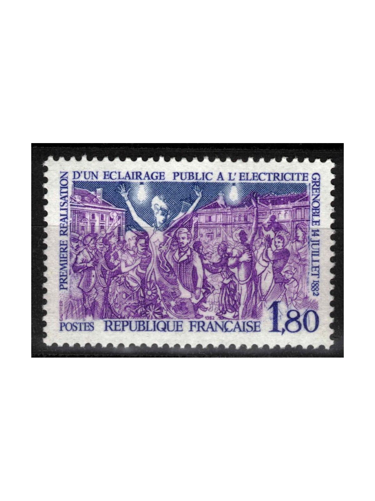 FRANCE 1982 First public electrical plant MNH**