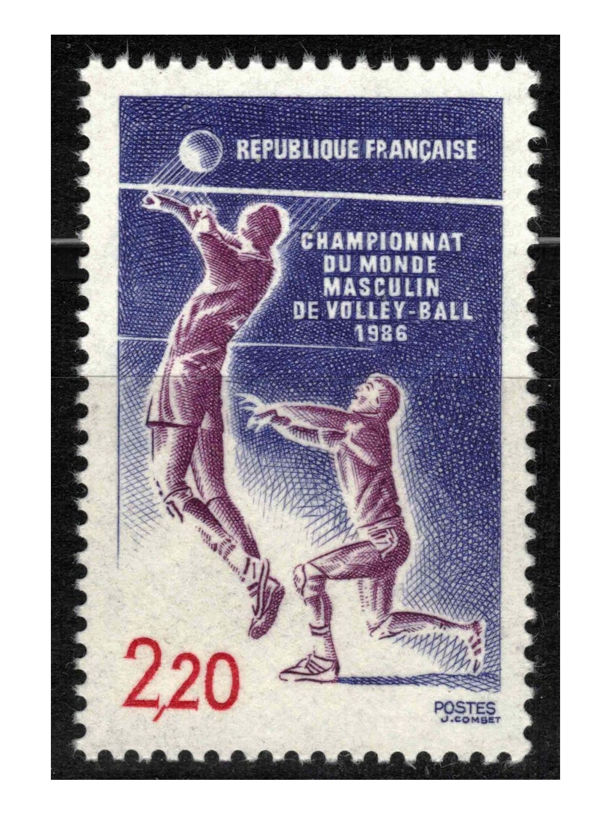 FRANCE 1986 Men's Volleyball MNH**