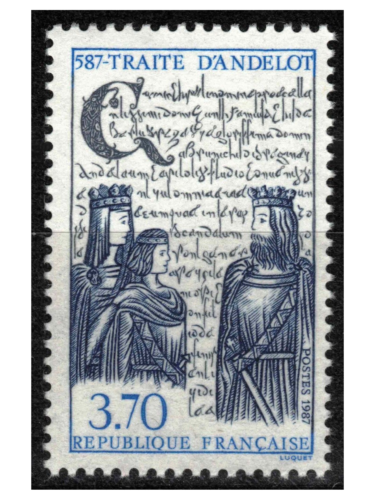 FRANCE 1987 Treaty of Andelot MNH**