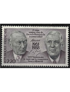 FRANCIA 1988 Trattato sulla cooperazione franco-tedesca MNH**