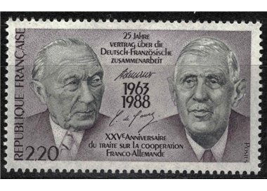 FRANCE 1988 Treaty on Franco-German Cooperation MNH**