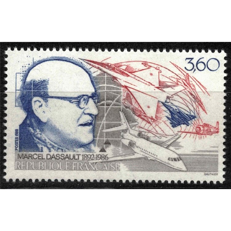 FRANCE 1988 Marcel Dassault MNH**