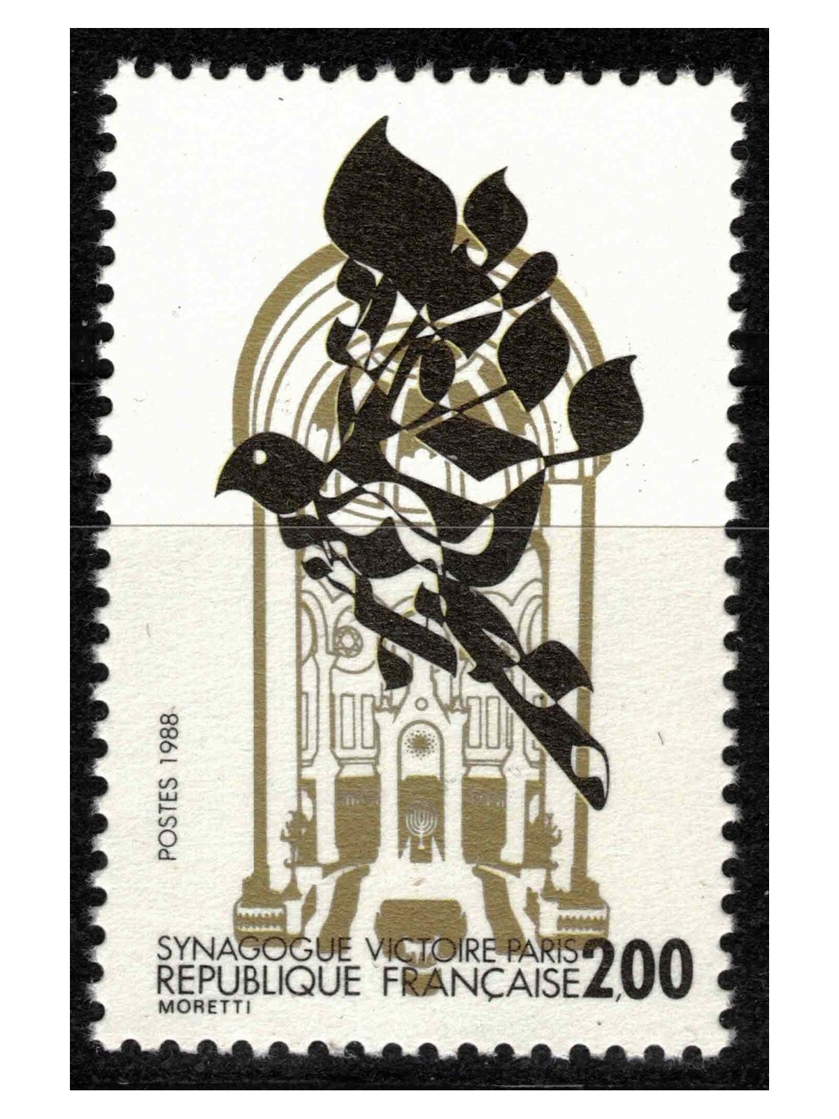 FRANCIA 1988 Sinagoga Victoire a Parigi MNH**
