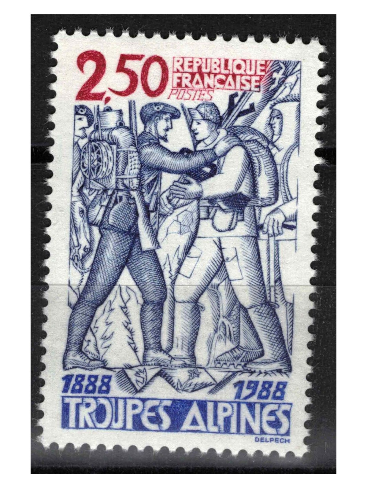 FRANCE 1988 Alpine troops MNH**