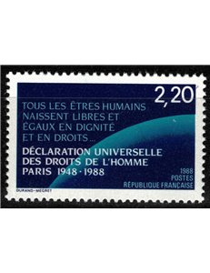 FRANCE 1988 Human Rights MNH**