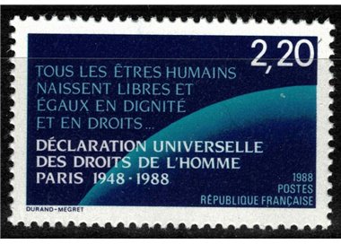 FRANCE 1988 Human Rights MNH**
