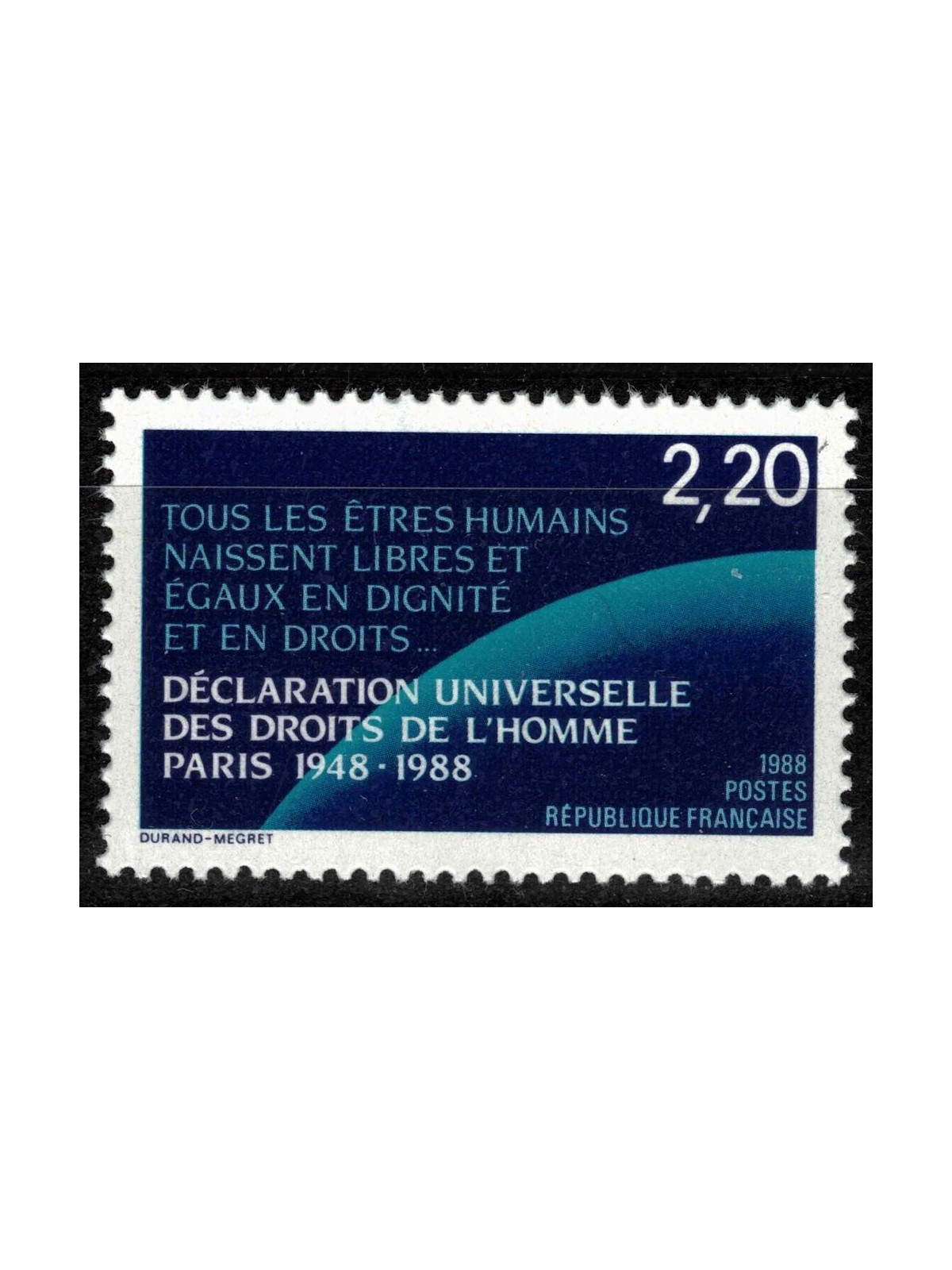 FRANCE 1988 Human Rights MNH**
