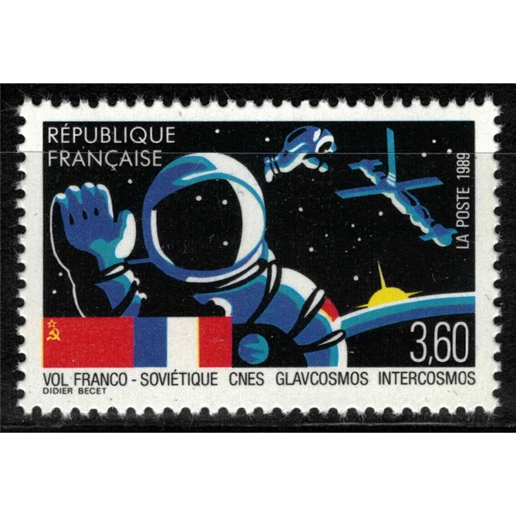 FRANCE 1989 Franco-Soviet flight MNH**