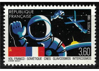 FRANCE 1989 Franco-Soviet flight MNH**