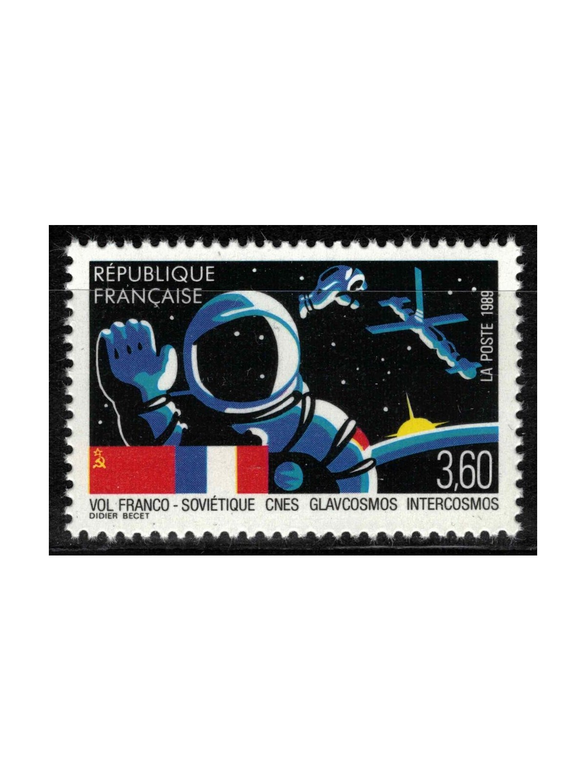 FRANCE 1989 Franco-Soviet flight MNH**