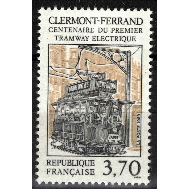 FRANCIA 1989 Centenario tram elettrico MNH**