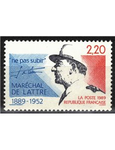FRANCIA 1989 Maresciallo De Lattre de Tassigny MNH**