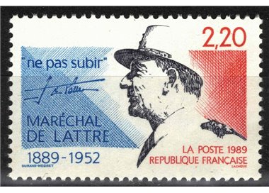 FRANCE 1989 Marshal De Lattre de Tassigny MNH**