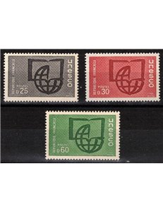 FRANCIA 1966 Francobolli di Servizio (UNESCO) 3v MNH**