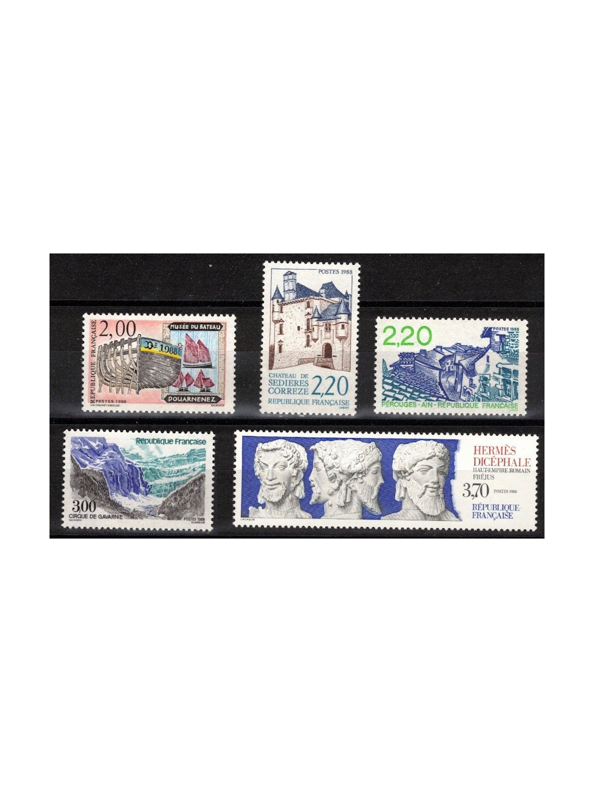 FRANCE 1988 Tourist Series 5v MNH**