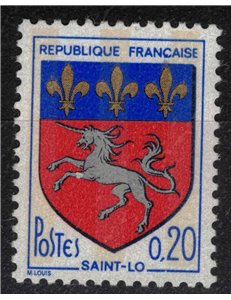 FRANCIA 1966 Stemma di Saint-Lo (fosforo) MNH**