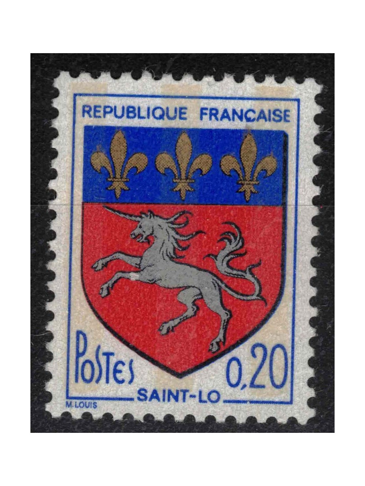 FRANCIA 1966 Stemma di Saint-Lo (fosforo) MNH**