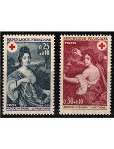 FRANCE 1968 Pro Red Cross 2v MNH**