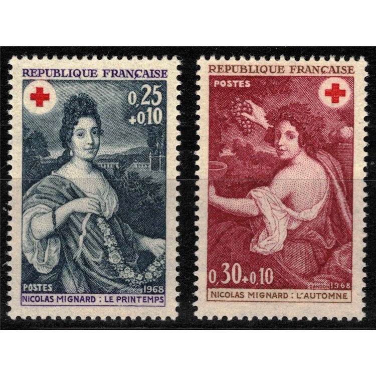 FRANCIA 1968 Pro Croce Rossa 2v MNH**