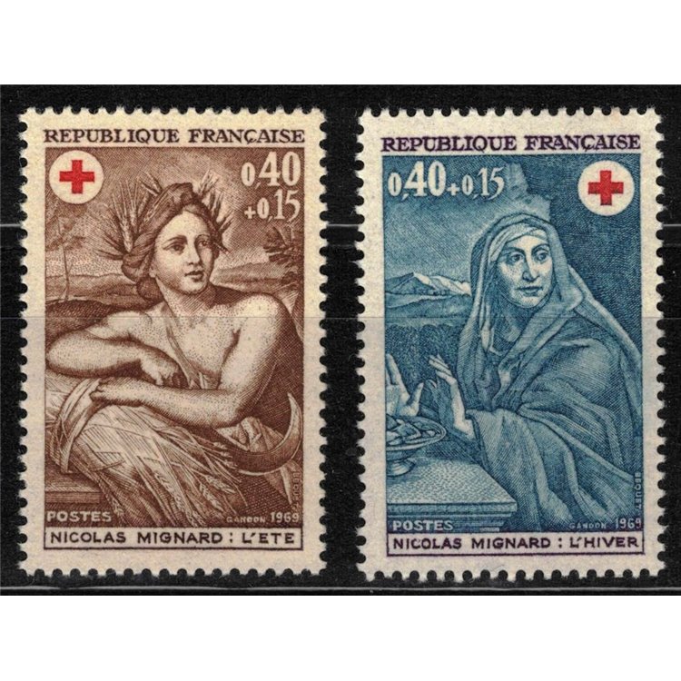 FRANCE 1969 Pro Red Cross 2v MNH**
