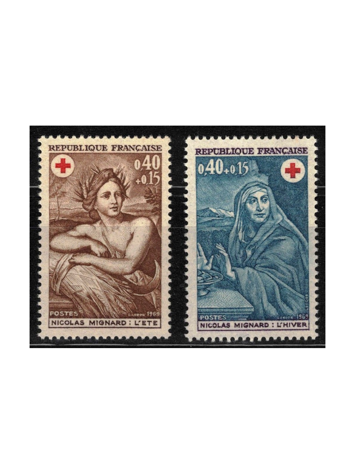FRANCE 1969 Pro Red Cross 2v MNH**