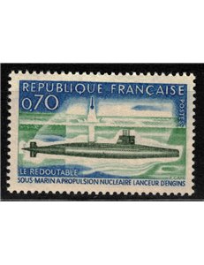 FRANCE 1969 Nuclear submarine Le Redoutable MNH**