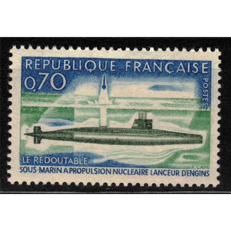 FRANCE 1969 Nuclear submarine Le Redoutable MNH**