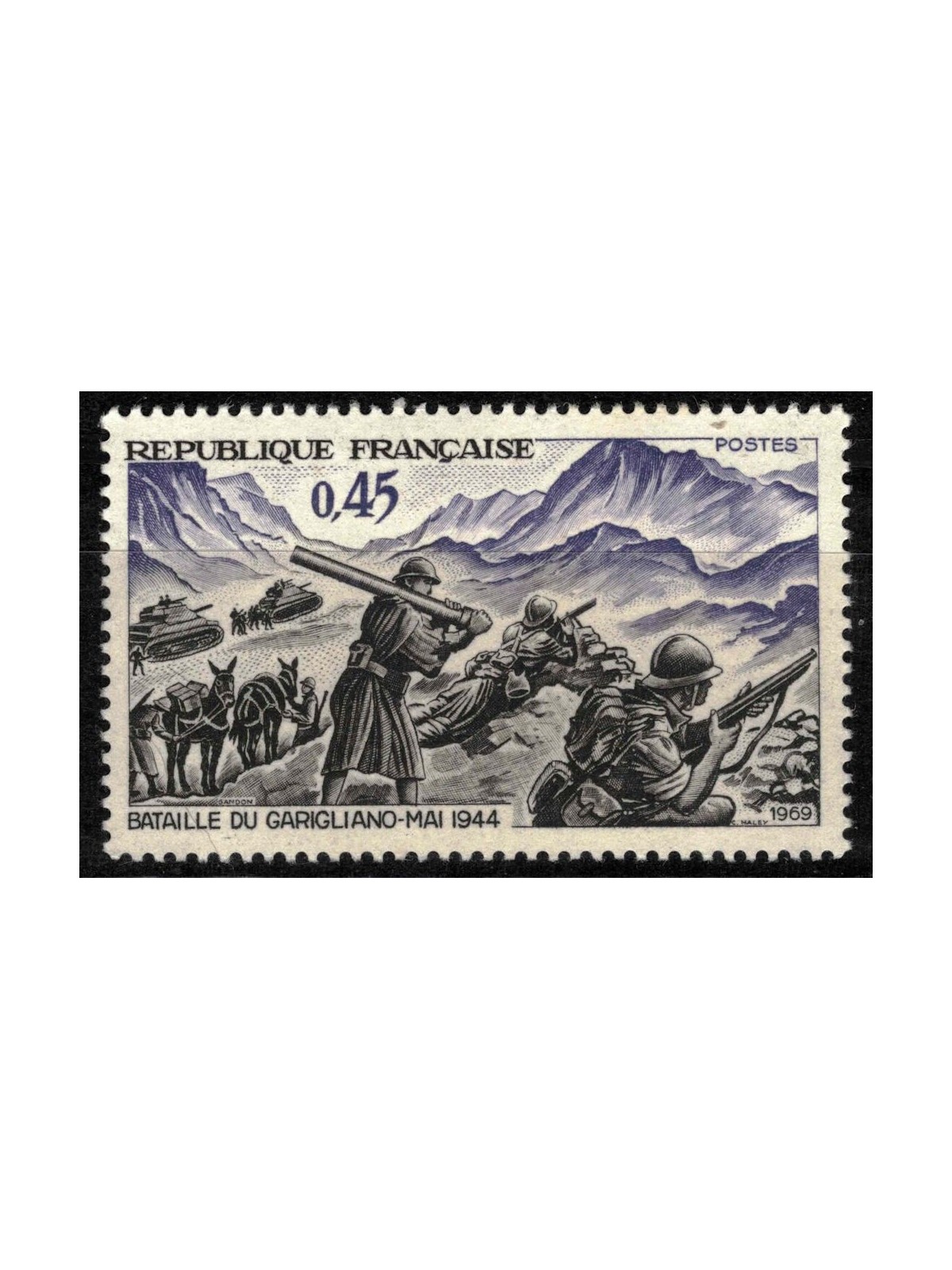 FRANCE 1969 Battle of Garigliano MNH**