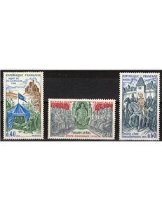 FRANCIA 1968 Storia di Francia (3ª serie) 3v MNH**
